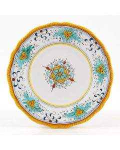 Festone Italian salad & dessert plate handmade by Fima in Deruta