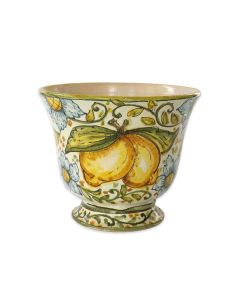 Italian ceramic Planter handmade by Ghenos in Sicily