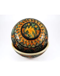 Italian childbirth set 2 pcs handmade in Mantua using the traditional sgraffito method