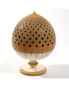 Italian Graffito Arlecchino Pumo handmade by Francesco Fasano in Grottaglie, Italy