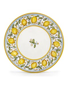 Limoni Italian dinner plate handmade by Fima in Deruta