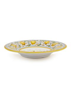 Limoni Italian pasta & soup plate handmade by Fima in Deruta