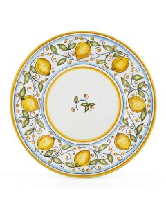 Limoni Italian salad & dessert plate handmade by Fima in Deruta
