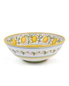 Limoni Italian serving bowl handmade by Fima in Deruta