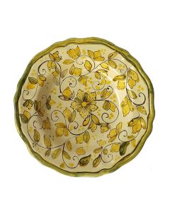 Italian ceramic pasta & soup plate from the Limoni di Sicilia Collection handmade by Ghenos in Sicily