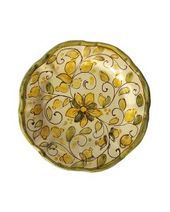 Italian ceramic salad & dessert plate from the Limoni di Sicilia Collection handmade by Ghenos in Sicily