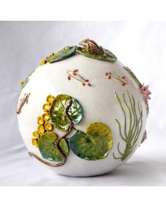 Tuscan River sphere handcrafted by ND Dolfi in Montelupo Fiorentino, Italy