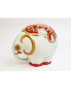 Italian Elephant figurine handmade by Francesca Niccacci in Deruta