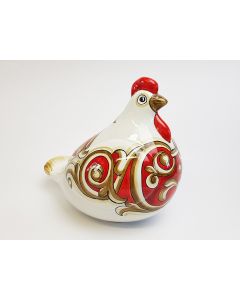 Italian Hen figurine handmade by Francesca Niccacci in Deruta