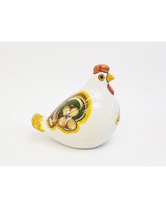Italian Hen figurine handmade by Francesca Niccacci in Deruta