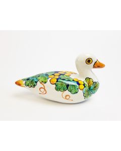 Italian Duck figurine handmade by Francesca Niccacci in Deruta