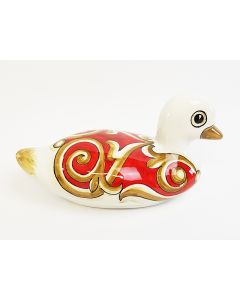 Italian Duck figurine handmade by Francesca Niccacci in Deruta