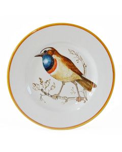 Italian dinner plate Passero from the Joy Collection handmade by Francesca Niccacci in Deruta
