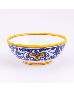 Deruta cereal bowl from the Rameggi collection, handmade by Antica Deruta - Italy