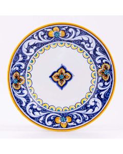 Deruta salad & dessert plate from the Rameggi collection, handmade by Antica Deruta - Italy