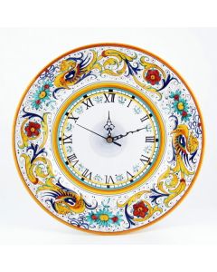 Italian wall clock Raffaellesco handmade by Fima in Deruta
