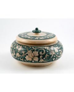 Italian centerpiece from the Rinascimento collection handmade by Ceramiche Rampini in Gubbio, Italy