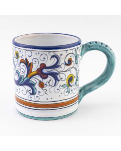 Ricco Deruta Blu Italian mug handmade by Fima in Deruta