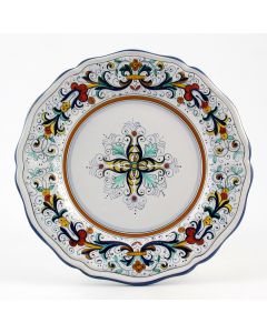 Ricco Deruta Blu Italian charger plate handmade by Fima in Deruta