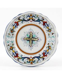 Ricco Deruta Blu Italian salad & dessert plate handmade by Fima in Deruta