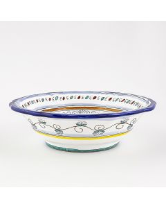 Ricco Deruta Blu Italian serving bowl handmade by Fima in Deruta