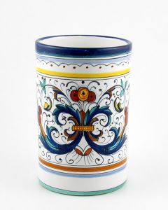 Ricco Deruta Blu Italian utensil holder handmade by Fima in Deruta