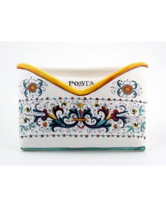 Italian mail holder Ricco Deruta Classico handmade by Fima in Deruta