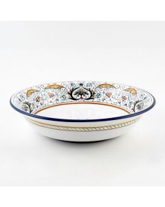 Rinascimento Italian flared serving bowl handmade by Fima in Deruta