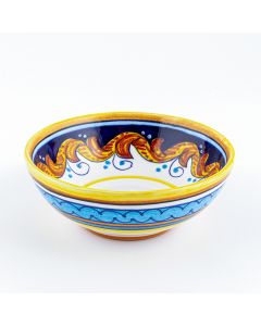Italian cereal bowl from the Geometrico S3 Collection handmade by Eugenio Ricciarelli - Deruta, Rapallo, Amalfi