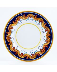 Italian dinner plate from the Geometrico S3 Collection handmade by Eugenio Ricciarelli - Deruta, Rapallo, Amalfi