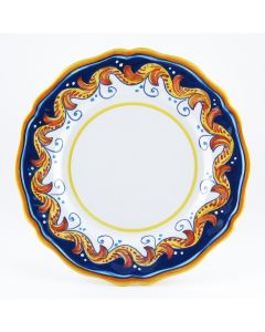 Italian dinner plate from the Geometrico S3 Collection handmade by Eugenio Ricciarelli - Deruta, Rapallo, Amalfi