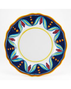 Italian dinner plate from the Geometrico S4 Collection handmade by Eugenio Ricciarelli - Deruta, Rapallo, Amalfi