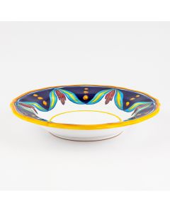 Italian pasta & soup plate from the Geometrico S4 Collection handmade by Eugenio Ricciarelli - Deruta, Rapallo, Amalfi