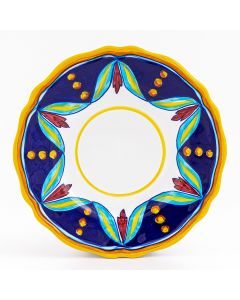 Italian salad & dessert plate from the Geometrico S4 Collection handmade by Eugenio Ricciarelli - Deruta, Rapallo, Amalfi