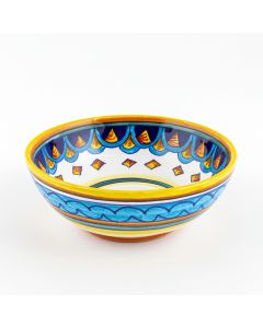 Italian cereal bowl from the Geometrico S5 Collection handmade by Eugenio Ricciarelli - Deruta, Rapallo, Amalfi