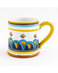 Italian mug from the Geometrico S5 Collection handmade by Eugenio Ricciarelli - Deruta, Rapallo, Amalfi