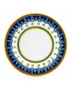 Italian dinner plate from the Geometrico S5 Collection handmade by Eugenio Ricciarelli - Deruta, Rapallo, Amalfi