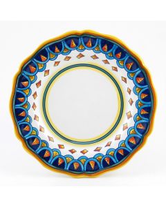 Italian dinner plate from the Geometrico S5 Collection handmade by Eugenio Ricciarelli - Deruta, Rapallo, Amalfi