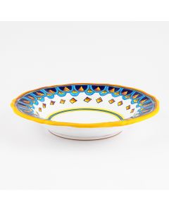 Italian pasta & soup plate from the Geometrico S5 Collection handmade by Eugenio Ricciarelli - Deruta, Rapallo, Amalfi