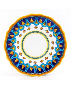 Italian salad & dessert plate from the Geometrico S5 Collection handmade by Eugenio Ricciarelli - Deruta, Rapallo, Amalfi