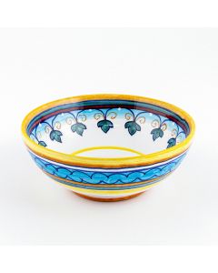 Italian cereal bowl from the Geometrico S6 Collection handmade by Eugenio Ricciarelli - Deruta, Rapallo, Amalfi