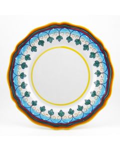 Italian dinner plate from the Geometrico S6 Collection handmade by Eugenio Ricciarelli - Deruta, Rapallo, Amalfi