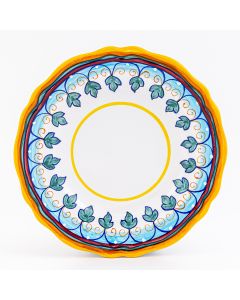 Italian salad & dessert plate from the Geometrico S6 Collection handmade by Eugenio Ricciarelli - Deruta, Rapallo, Amalfi
