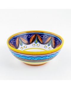 Italian cereal bowl from the Geometrico S7 Collection handmade by Eugenio Ricciarelli - Deruta, Rapallo, Amalfi