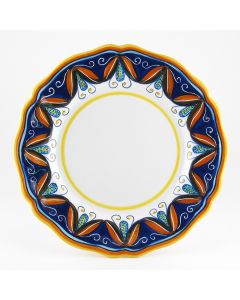Italian dinner plate from the Geometrico S7 Collection handmade by Eugenio Ricciarelli - Deruta, Rapallo, Amalfi