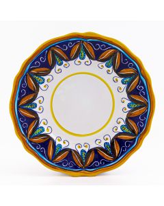 Italian salad & dessert plate from the Geometrico S7 Collection handmade by Eugenio Ricciarelli - Deruta, Rapallo, Amalfi