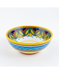 Italian cereal bowl from the Geometrico S8 Collection handmade by Eugenio Ricciarelli - Deruta, Rapallo, Amalfi