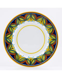 Italian dinner plate from the Geometrico S8 Collection handmade by Eugenio Ricciarelli - Deruta, Rapallo, Amalfi