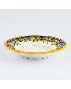 Italian pasta & soup plate from the Geometrico S8 Collection handmade by Eugenio Ricciarelli - Deruta, Rapallo, Amalfi