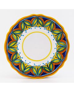 Italian salad & dessert plate from the Geometrico S8 Collection handmade by Eugenio Ricciarelli - Deruta, Rapallo, Amalfi